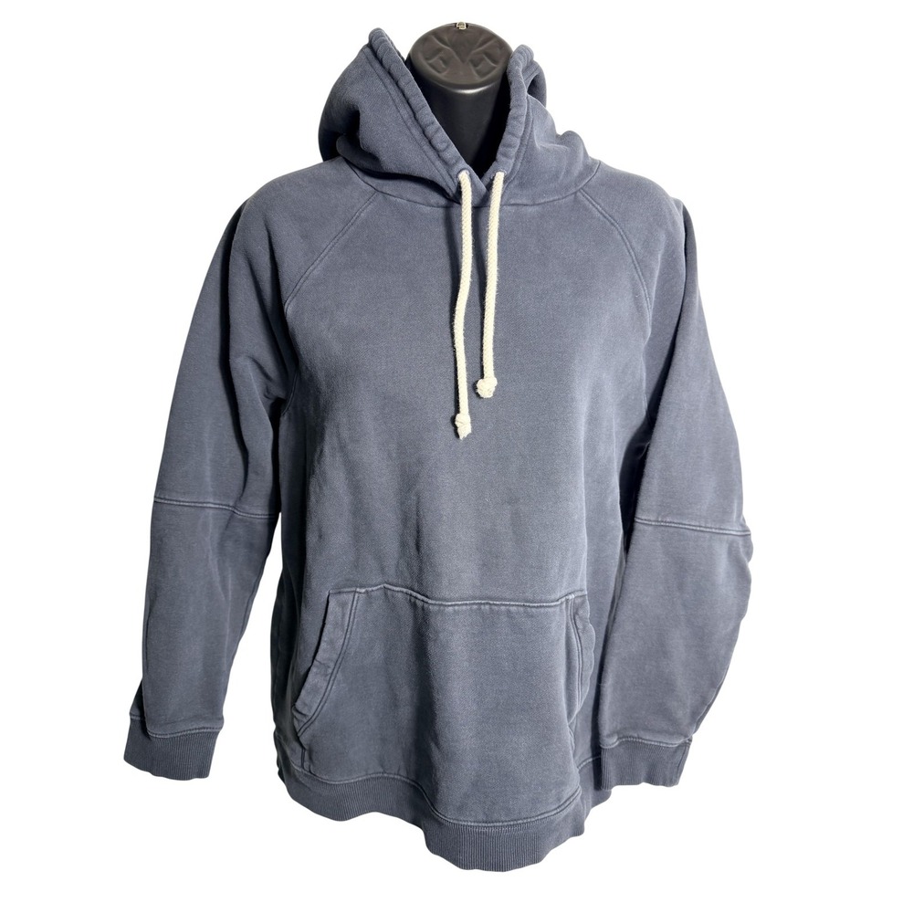 Goodthreads Hoodie Mens Small Blue Fleece Pullover Kangaroo Pocket Drawstring